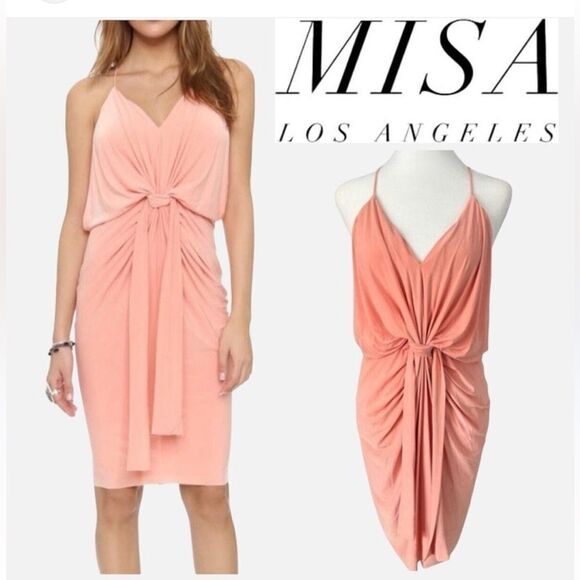 MISA NWT Domino Draped Dress - small - Picture 1 of 6